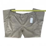 Mango  100% Cotton Pocket Cargo Jeans Tan Sand NWT Size 14 Photo 5