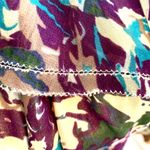 Kensie One-Shoulder Abstract Print Ruffled Dress Knee-Length Purple Watercolor Size M Photo 3