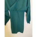 Mango Basics Green Nessa Mini Surplice Sweater Dress Stretchy EUC Sz Small Photo 2