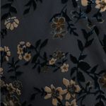 Dark Teal Floral Velvet Asymmetrical Dress Size L Photo 1