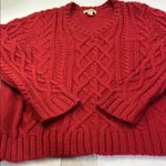 st. john's bay Red Cable Knit Sweater Photo 3