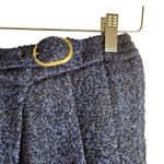 Hill House Blair Wool Navy Metallic Tweed Pleated Mini Skirt Size Small Photo 5