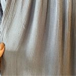 Free People  Katie Bird Periwinkle Blue Crochet Gauze Button Down Shirt Top S Photo 4