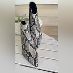 Circus by Sam Edelman  Black and White Snake Print Heeled Boots Photo 1