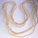 Lot of 3 Semi Precious Stone Beads Neutral Tone Beaded Boho Necklaces Photo 1