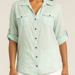 Style & Co  Button Down Blouse Mint Green Size XXL EUC Photo 0
