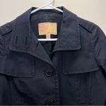 Ted Baker Womens Navy Blue Collared Button Up Pockets Jacket Ted Size 1 US SMALL Photo 1