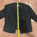 LL Bean Vintage Linen Cropped Jacket Blazer Black Sz 4 Preppy Classic Photo 6