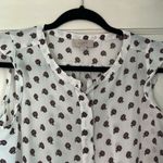 Loft White and Floral Sleeveless Blouse Photo 1