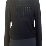 Derek Lam 10 Crosby  Eyelet Black Wool Cashmere Sweater Medium Photo 0