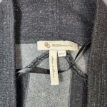 BCBGeneration  Striped Long Cardigan Duster Sweater M Gray Black Open Front Knit Photo 3