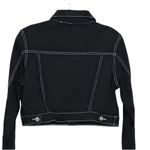 Forever 21  Women's Black Cotton Denim LOng Sleeves Jacket in Size Small Sku 2670 Photo 2