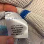 Draper James  Striped Sweater Womens XL Blue White Black‎ Cotton Blend Photo 5