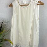 Quinn White Layer Draped Sleeveless Tank Blouse Top S Photo 0