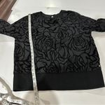Fabletics  Lola Back at it‎ Black Rose Print Flock Long Sleeve Top Size M Photo 10