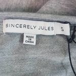 Sincerely Jules  Gray Sweatshirt with Side Snaps NWT Size Small Gray Pullover Photo 6