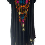 Fashion Force One Size Black Neon‎ Multicolor Floral Swimming Cover Up Photo 0