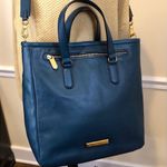 Marc Jacobs Teal Top Handle Oversized Crossbody Leather Tote w Gold Hardware Photo 1