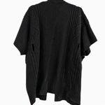 Alice + Olivia  Black Open Cable Knit Short Sleeve Cardigan One Size NEW Sample Photo 1