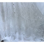 White Embroidered Floral Maxi Dress Flutter Sleeve Bridal Wedding Guest Fairy Photo 3