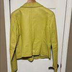 Spiegel  Vibrant Green Leather Blazer Photo 2