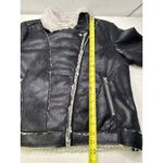 Dylan   Los Angeles Womens Black Collared Faux Suede  Biker Jacket Size Small Photo 5
