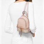 Michael Kors  Women’s Rhea Mini Floral Appliqué Leather Backpack Photo 3
