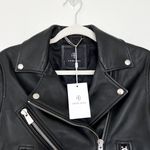 ANINE BING  Benjamin Leather Moto Jacket in Black NWT Photo 4