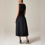 J Crew Hyacinth Dress In Cotton Poplin A Line Pockets Smocked Black MP Size undefined Photo 2