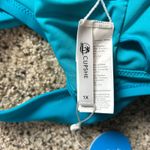 Cupshe NWT  Cynthia Plunge Back Tie Plus Size Bikini Top Size 1X Teal Blue Photo 4