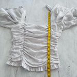Free People For Love and Lemons Ruched Puff Sleeve Top Size Medium Photo 9