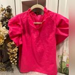 SheIn Privé Top High Neck Puffed Sleeve Plain Size M Photo 3