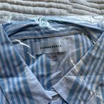 Summersalt  The Perfect Boyfriend Shirt - Cabana Stripe in Sky Photo 4