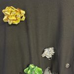 Btween Us Black Fit and Flare Ugly Christmas Skirt w/ Bows & Tinsel Garland Photo 7