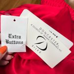 Doncaster Silks Vintage Red Sueded Silk Blouse – Size Medium NWT Draped Silk Top Photo 5