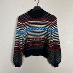 American Eagle  Mock Neck Argyle Sweater Size Small Photo 0