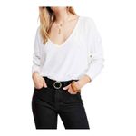 Free People  Santa Clara Thermal Shirt White Size Small‎ New Photo 1