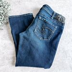 Silver Jeans  Co Aiko Kick Flare Capri Dark Wash Size 30 Photo 1