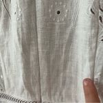 Michael Kors WHITE Floral Embroidered Hemp Eyelet Lace Scallop Mini Dress 0 Photo 7