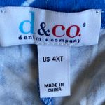 Denim & Co NWOT Printed Jersey Slim Straight Leg Pants Blue Size 4X Tall Photo 5