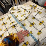 Vintage Fair Lady Quilted White Winnie The Pooh Button Trench Coat Size Small Photo 8