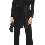 Good American - Black High Waist Striped Velour Dress Pants Sz Xl Photo 1