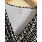 Talbots  Black Ivory Chain Link Surplice Wrap Bodice‎ Dress Sz M Medium Photo 1