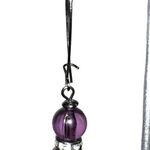 Elegant Amethyst Purple and Crystal Dangle Earrings Photo 3