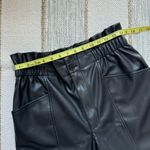 Madewell Black Faux Vegan Leather Pull-On High Rise Paperbag Pants Women’s 8 Photo 7