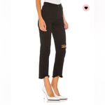 Levi's 724 High Rise Straight Crop in Black Pixel Photo 1