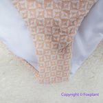 NEW Free People Rhythm Geo Bikini bottom in peach parfait, size L Pink Size L Photo 2