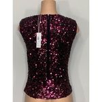 Rebecca Taylor New. plum stretch sequin top. Photo 8