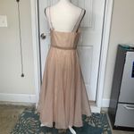 Nicole Miller  Blush Formal midi party Dress Rhinestone Size 8 prom homecoming‎ Photo 2