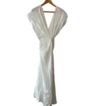 Anthropologie NWT Malai Nobel White Cotton Maxi Dress Size Large Photo 3